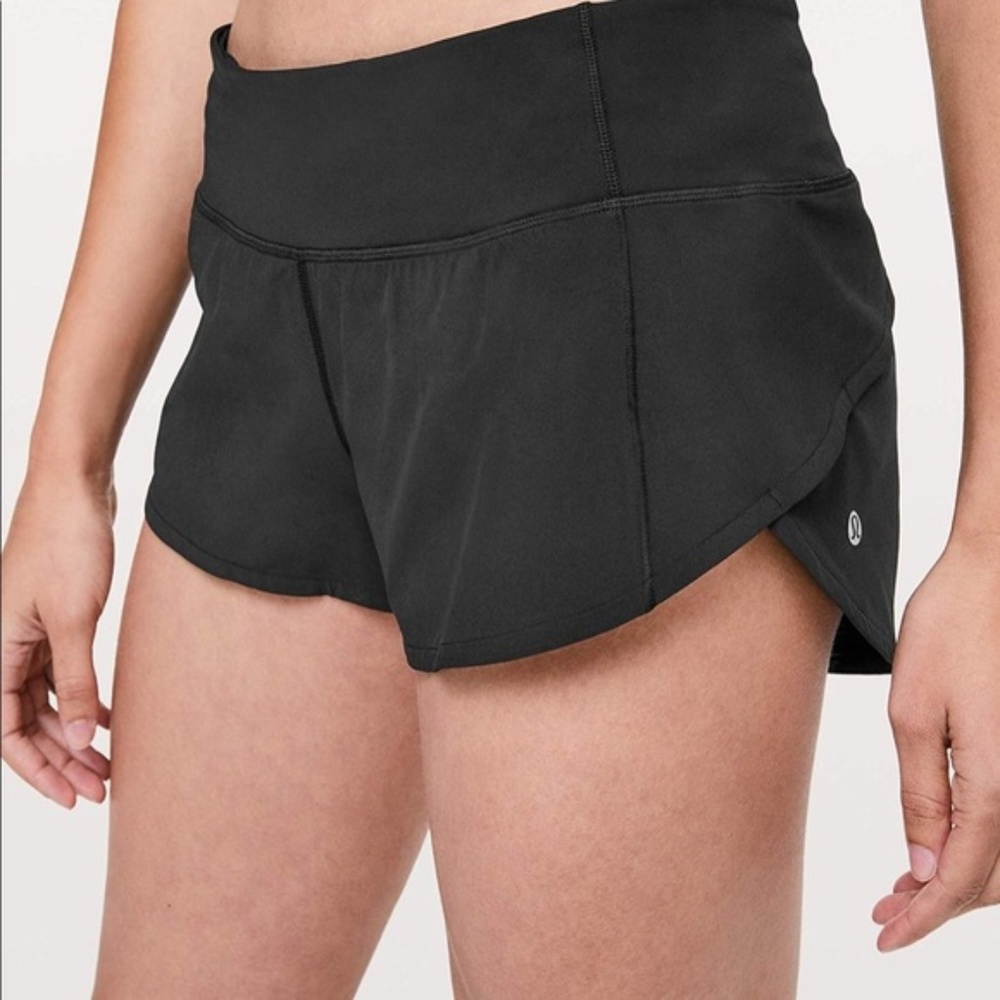 Lululemon black speed shorts
